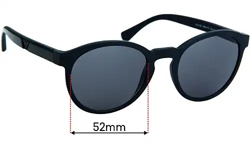 Sunglass Fix Replacement Lenses for Emporio Armani EA4152 - 52mm Wide Emporio Armani EA4152 Replacement Lenses 52mm wide