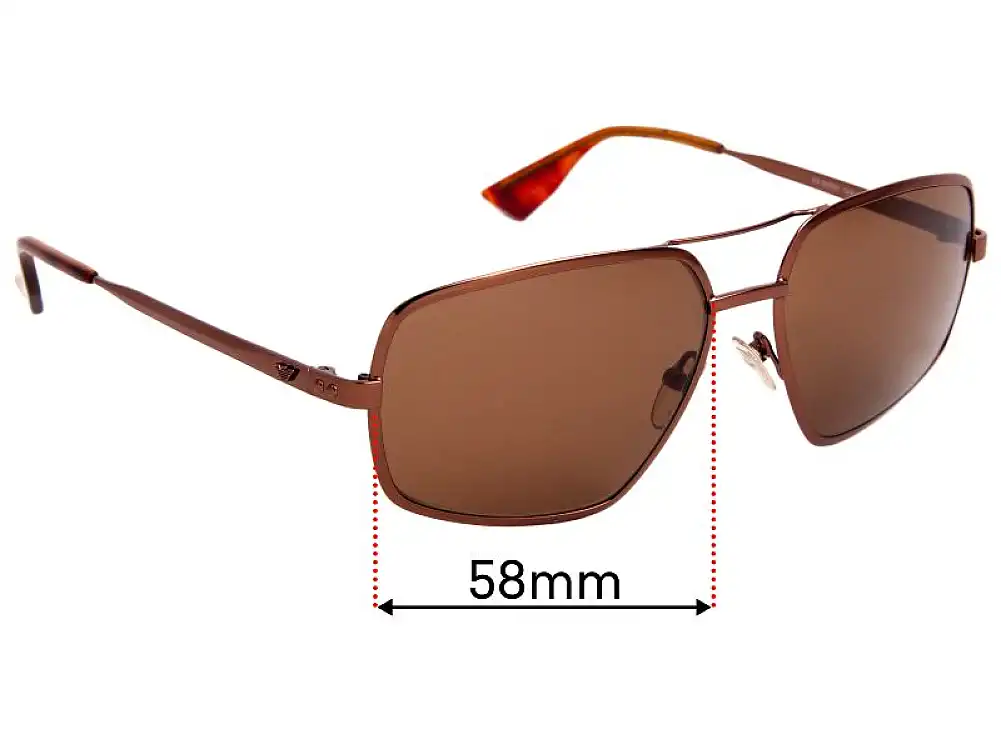 Sunglass Fix Replacement Lenses for Emporio Armani EA9639/S - 58mm Wide Sunglass Fix Replacement Lenses for Emporio Armani EA9639/S - 58mm Wide