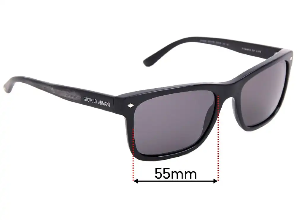 Sunglass Fix Replacement Lenses for Giorgio Armani AR 8028 - 55mm Wide Sunglass Fix Replacement Lenses for Giorgio Armani AR 8028 - 55mm Wide