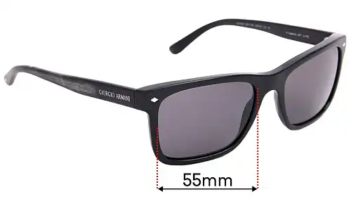 Sunglass Fix Replacement Lenses for Giorgio Armani AR 8028 - 55mm Wide Sunglass Fix Replacement Lenses for Giorgio Armani AR 8028 - 55mm Wide