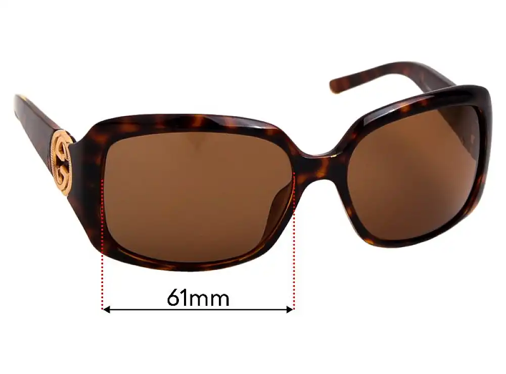 Sunglass Fix Replacement Lenses for Gucci GG3164/S - 61mm Wide Sunglass Fix Replacement Lenses for Gucci GG3164/S - 61mm Wide