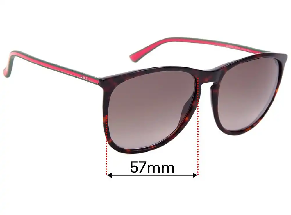 Sunglass Fix Replacement Lenses for Gucci GG3767/S - 57mm Wide Sunglass Fix Replacement Lenses for Gucci GG3767/S - 57mm Wide