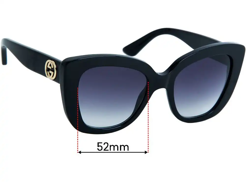 Sunglass Fix Replacement Lenses for Gucci GG0327S - 52mm Wide Sunglass Fix Replacement Lenses for Gucci GG0327S - 52mm Wide