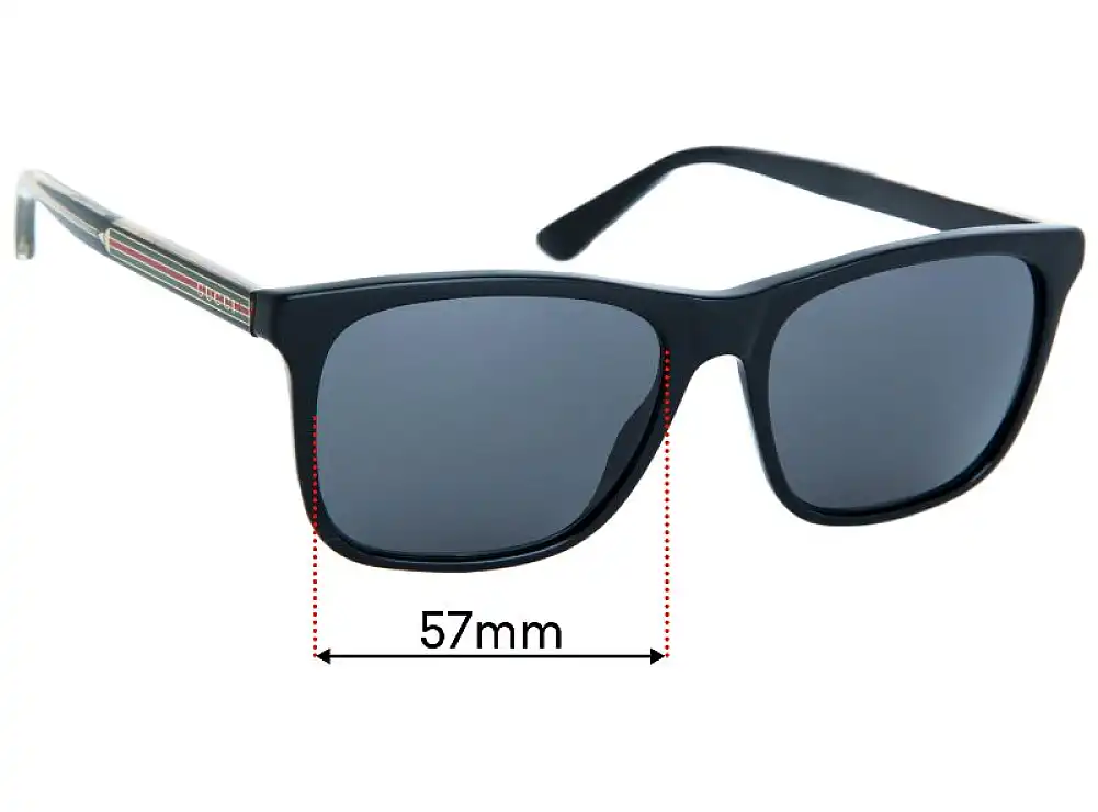 Sunglass Fix Replacement Lenses for Gucci GG0381/S - 57mm Wide Sunglass Fix Replacement Lenses for Gucci GG0381/S - 57mm Wide