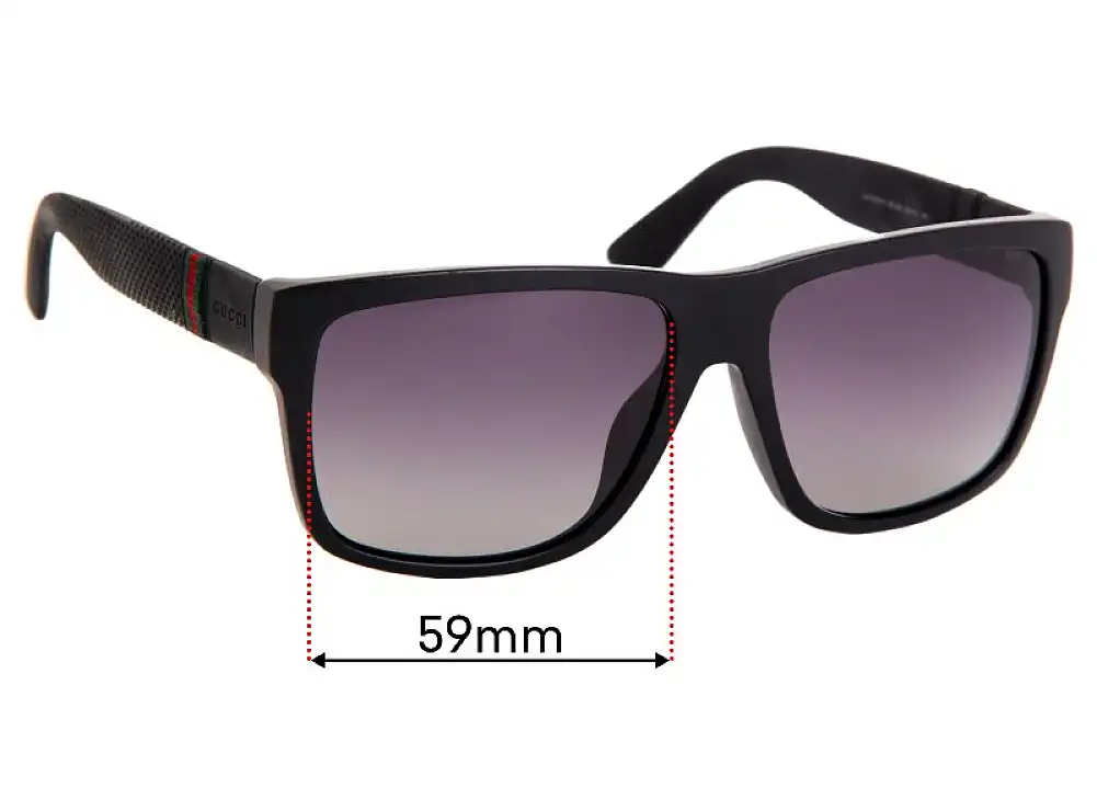 Sunglass Fix Replacement Lenses for Gucci GG1124/F/S - 59mm Wide Sunglass Fix Replacement Lenses for Gucci GG1124/F/S - 59mm Wide