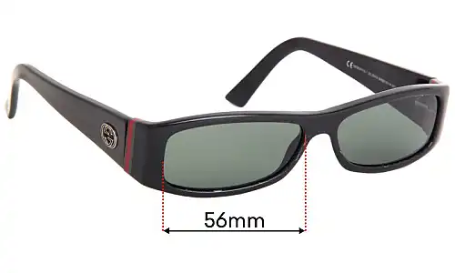 Sunglass Fix Replacement Lenses for Gucci GG 2594/S - 56mm Wide Gucci GG 2594/S Replacement Lenses 56mm wide