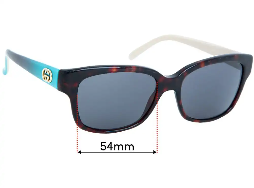 Sunglass Fix Replacement Lenses for Gucci GG3615/S - 54mm Wide Sunglass Fix Replacement Lenses for Gucci GG3615/S - 54mm Wide