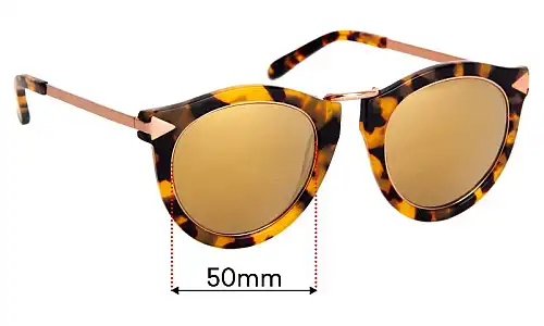 Sunglass Fix Replacement Lenses for Karen Walker Superstars Harvest - 50mm Wide Karen Walker Superstars Harvest Replacement Lenses 50mm wide