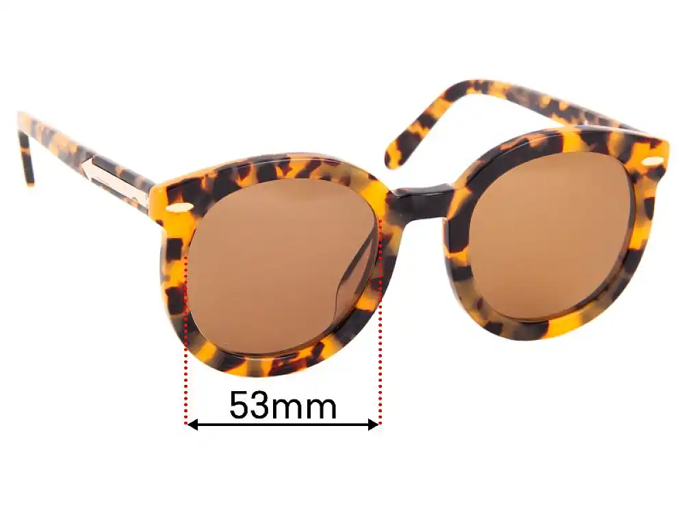 Sunglass Fix Replacement Lenses for Karen Walker Super Duper Strength - 53mm Wide Sunglass Fix Replacement Lenses for Karen Walker Super Duper Strength - 53mm Wide
