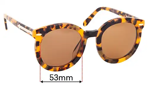 Sunglass Fix Replacement Lenses for Karen Walker Super Duper Strength - 53mm Wide Sunglass Fix Replacement Lenses for Karen Walker Super Duper Strength - 53mm Wide