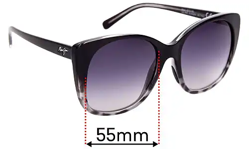 Sunglass Fix Replacement Lenses for Maui Jim MJ794 Mele - 55mm Wide Maui Jim MJ794 Mele Replacement Lenses 55mm wide
