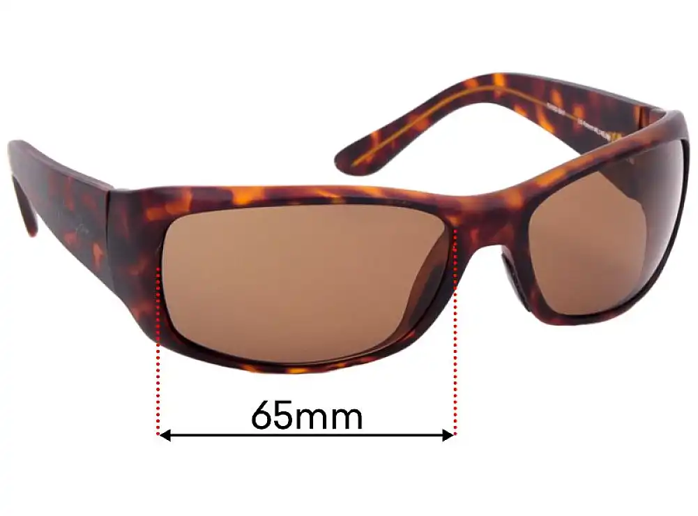 Sunglass Fix Replacement Lenses for Maui Jim MJ268 Third Bay - 65mm Wide Sunglass Fix Replacement Lenses for Maui Jim MJ268 Third Bay - 65mm Wide
