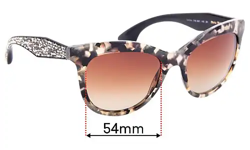 Sunglass Fix Replacement Lenses for Miu Miu SMU10P - 54mm Wide Sunglass Fix Replacement Lenses for Miu Miu SMU10P - 54mm Wide
