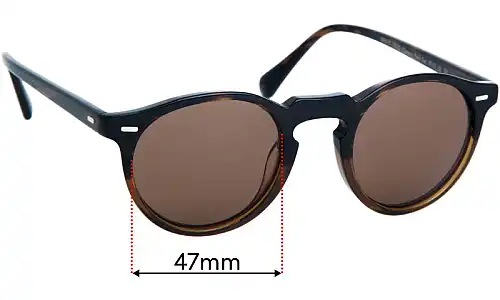 Sunglass Fix Replacement Lenses for Oliver Peoples OV5217S Gregory Peck - 47mm Wide Oliver Peoples OV5217S Gregory Peck Replacement Lenses 47mm wide