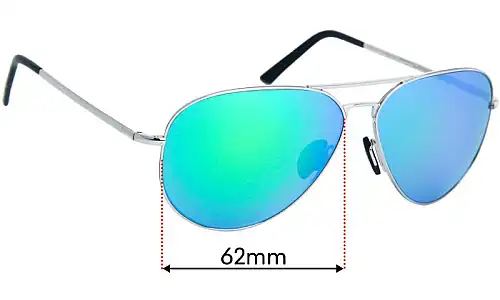 Sunglass Fix Replacement Lenses for Porsche P 8508 - 62mm Wide Porsche P 8508 Replacement Lenses 62mm wide