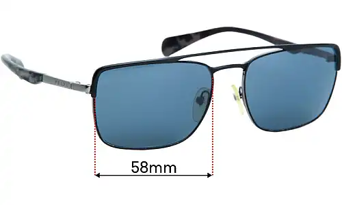 Sunglass Fix Replacement Lenses for Prada SPR50Q - 58mm Wide Sunglass Fix Replacement Lenses for Prada SPR50Q - 58mm Wide