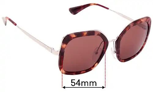 Sunglass Fix Replacement Lenses for Prada SPR57U & PR57US - 54mm Wide Prada SPR57U & PR57US Replacement Lenses 54mm wide