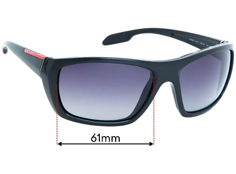 Sunglass Fix Replacement Lenses for Prada SPS06S - 61mm Wide Sunglass Fix Replacement Lenses for Prada SPS06S - 61mm Wide