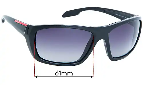Sunglass Fix Replacement Lenses for Prada SPS06S - 61mm Wide Sunglass Fix Replacement Lenses for Prada SPS06S - 61mm Wide