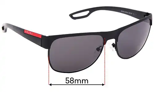 Sunglass Fix Replacement Lenses for Prada SPS57Q & PS57QS - 58mm Wide Prada SPS57Q & PS57QS Replacement Lenses 58mm wide