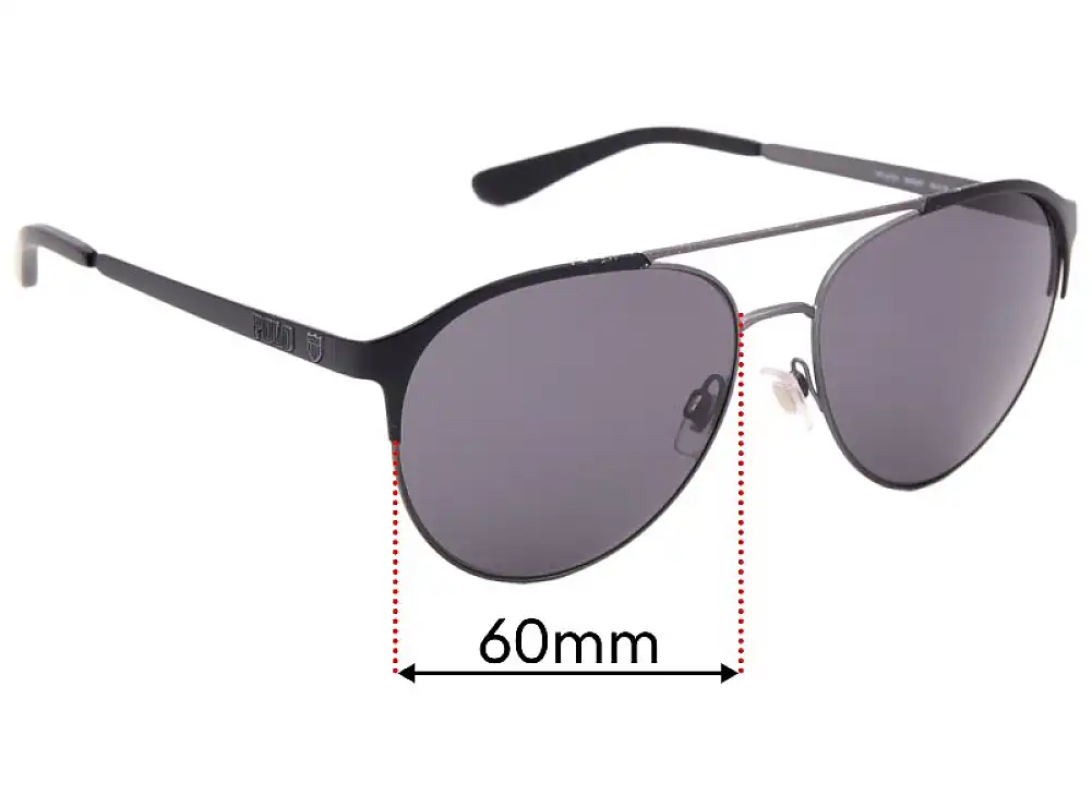 Sunglass Fix Replacement Lenses for Polo Polo PH 3123 - 60mm Wide Sunglass Fix Replacement Lenses for Polo Polo PH 3123 - 60mm Wide