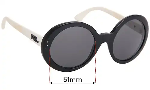 Sunglass Fix Replacement Lenses for Polo RL 8126 - 51mm Wide Polo RL 8126 Replacement Lenses 51mm wide