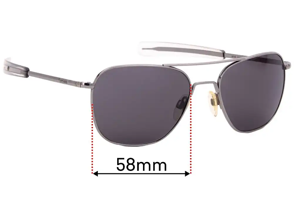 Sunglass Fix Replacement Lenses for Randolph Engineering Aviator AF145 - 58mm Wide Sunglass Fix Replacement Lenses for Randolph Engineering Aviator AF145 - 58mm Wide