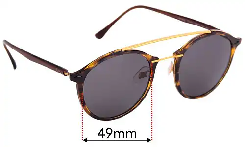 Sunglass Fix Replacement Lenses for Ray-Ban RB4266 LightRay - 49mm Wide Ray-Ban RB4266 LightRay Replacement Lenses 49mm wide