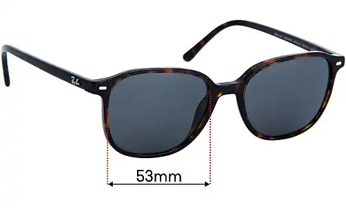 Sunglass Fix Replacement Lenses for Ray-Ban RB2193 Leonard - 53mm Wide Ray-Ban RB2193 Leonard Replacement Lenses 53mm wide
