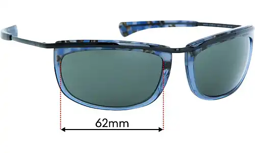 Sunglass Fix Replacement Lenses for Ray Ban RB2319 Olympian I - 62mm Wide Ray Ban RB2319 Olympian I Replacement Lenses 62mm wide