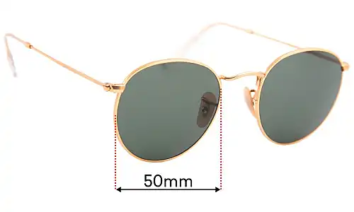 Sunglass Fix Replacement Lenses for Ray-Ban RB3447 Round Metal - 50mm Wide Ray-Ban RB3447 Round Metal Replacement Lenses 50mm wide