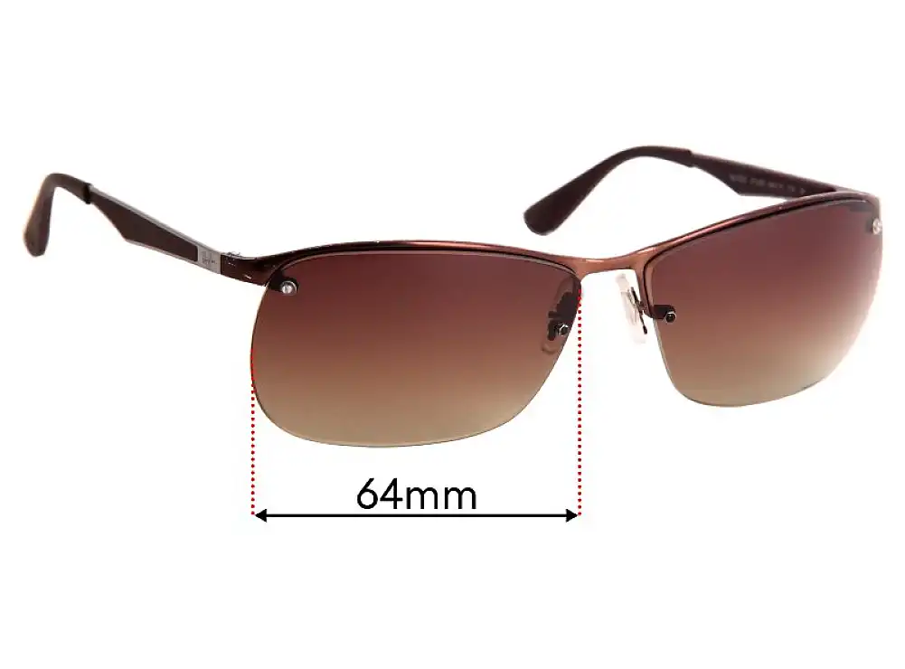 Sunglass Fix Replacement Lenses for Ray-Ban RB3550 - 64mm Wide Sunglass Fix Replacement Lenses for Ray-Ban RB3550 - 64mm Wide