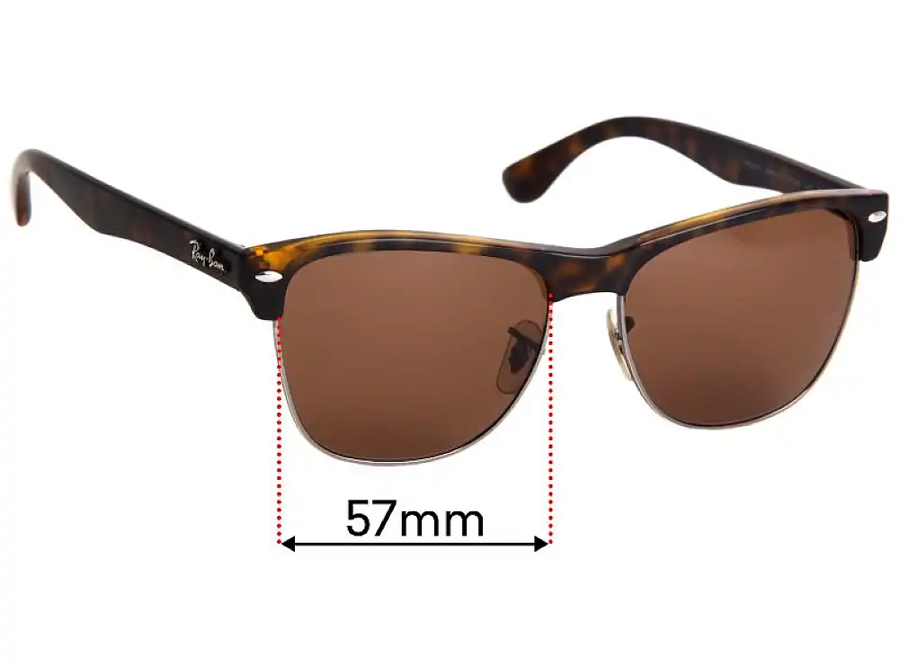 Sunglass Fix Replacement Lenses for Ray-Ban RB4175 Clubmaster Oversized - 57mm Wide Sunglass Fix Replacement Lenses for Ray-Ban RB4175 Clubmaster Oversized - 57mm Wide