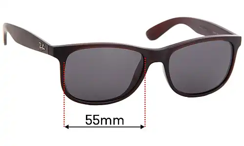 Sunglass Fix Replacement Lenses for Ray-Ban RB4202 Andy - 55mm Wide Ray-Ban RB4202 Andy Replacement Lenses 55mm wide