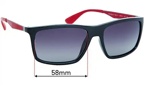 Sunglass Fix Replacement Lenses for Ray-Ban RB4228 - 58mm Wide Ray-Ban RB4228 Replacement Lenses 58mm wide