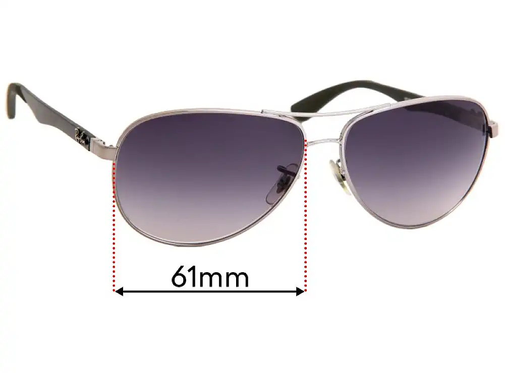 Sunglass Fix Replacement Lenses for Ray-Ban RB8313 Tech - 61mm Wide Sunglass Fix Replacement Lenses for Ray-Ban RB8313 Tech - 61mm Wide