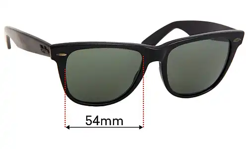 Sunglass Fix Replacement Lenses for Ray-Ban B&L Wayfarer II - 54mm Wide Ray-Ban B&L Wayfarer II Replacement Lenses 54mm wide