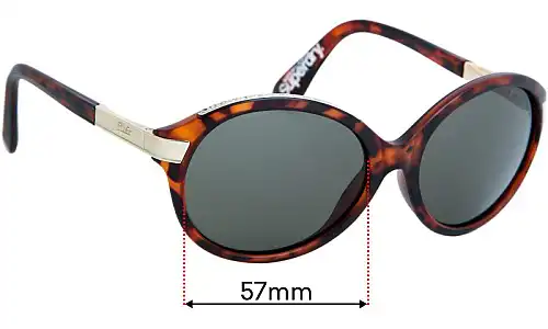 Sunglass Fix Replacement Lenses for Superdry Supersonic - 57mm Wide Superdry Supersonic Replacement Lenses 57mm wide