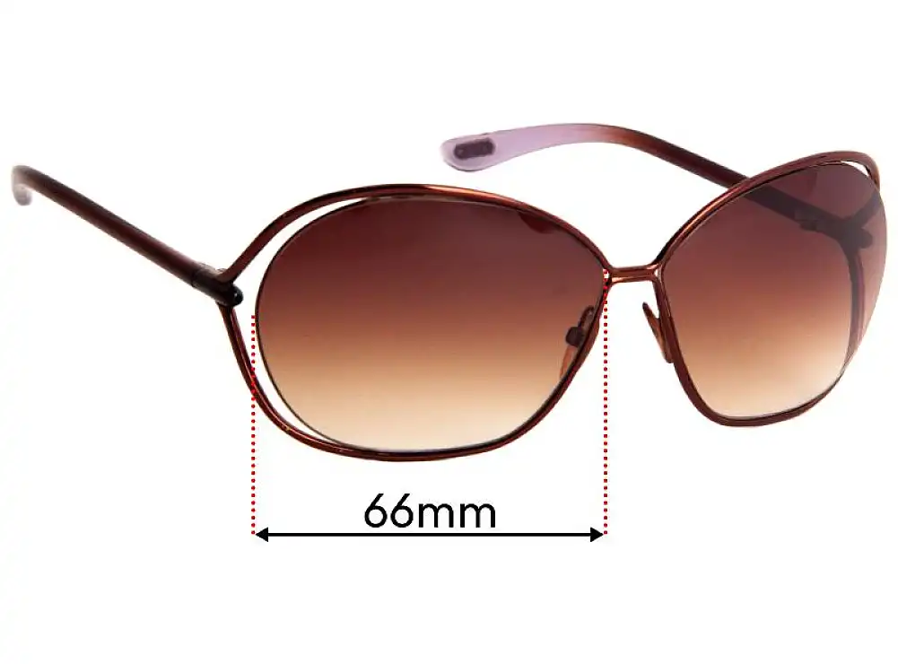 Sunglass Fix Replacement Lenses for Tom Ford Carla TF157 - 66mm Wide Sunglass Fix Replacement Lenses for Tom Ford Carla TF157 - 66mm Wide