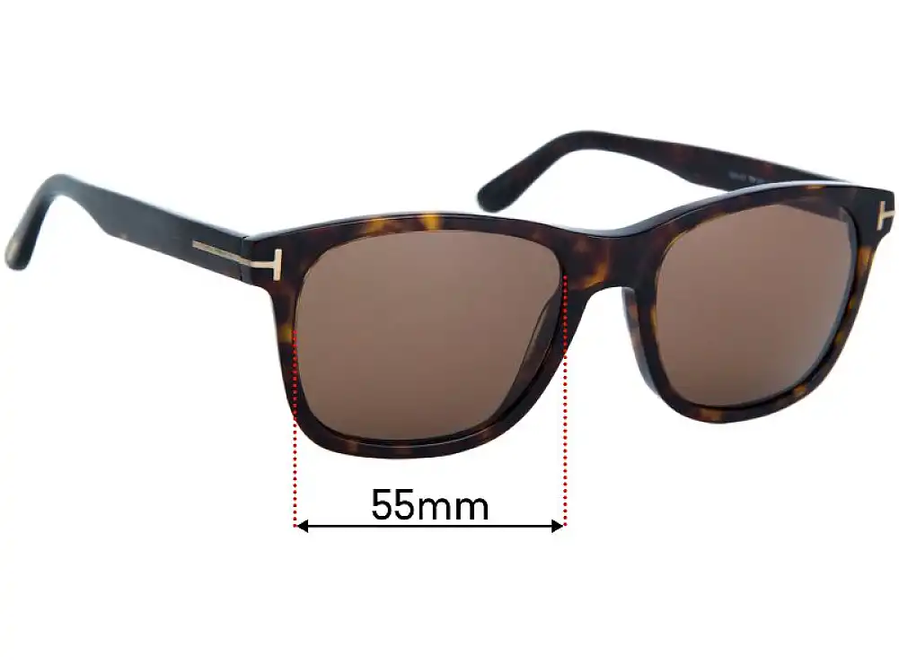 Sunglass Fix Replacement Lenses for Tom Ford Eric-02 TF595 - 55mm Wide Sunglass Fix Replacement Lenses for Tom Ford Eric-02 TF595 - 55mm Wide