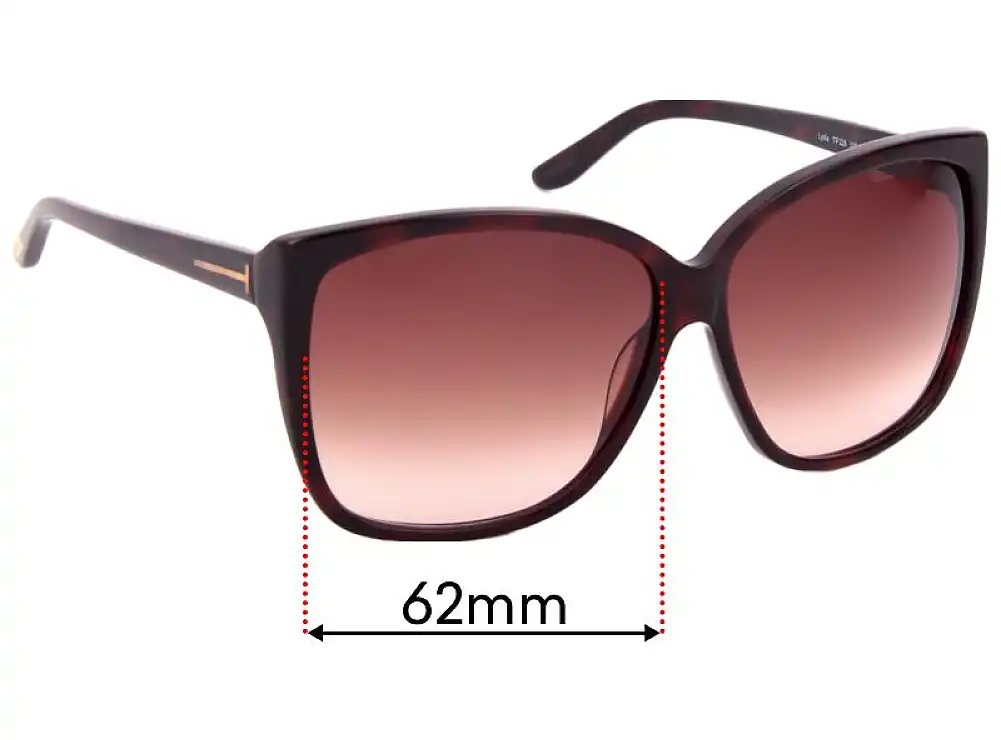 Sunglass Fix Replacement Lenses for Tom Ford Lydia TF228 - 61mm Wide Sunglass Fix Replacement Lenses for Tom Ford Lydia TF228 - 61mm Wide