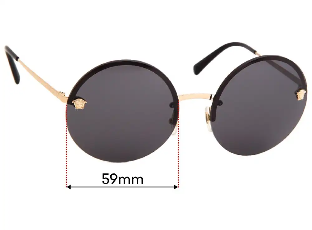 Sunglass Fix Replacement Lenses for Versace MOD 2176 - 59mm Wide Sunglass Fix Replacement Lenses for Versace MOD 2176 - 59mm Wide