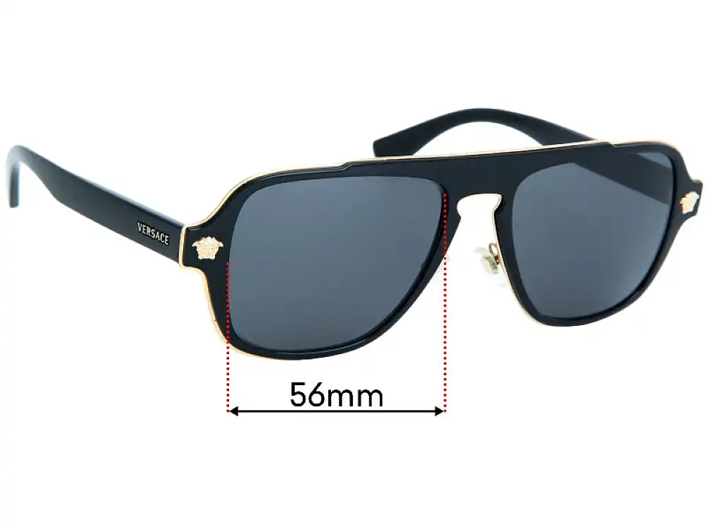 Sunglass Fix Replacement Lenses for Versace MOD 2199 - 56mm Wide Sunglass Fix Replacement Lenses for Versace MOD 2199 - 56mm Wide