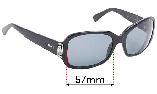 Sunglass Fix Replacement Lenses for Versace MOD 4051-B - 57mm Wide Versace MOD 4051-B Replacement Lenses 57mm wide