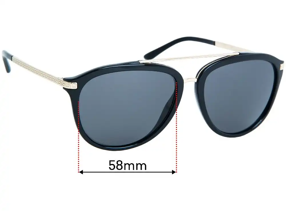 Sunglass Fix Replacement Lenses for Versace MOD 4299 - 58mm Wide Sunglass Fix Replacement Lenses for Versace MOD 4299 - 58mm Wide