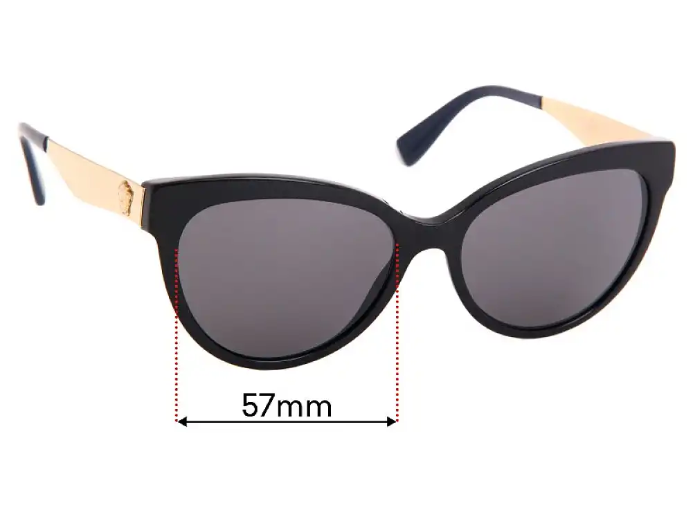 Sunglass Fix Replacement Lenses for Versace MOD 4338 - 57mm Wide Sunglass Fix Replacement Lenses for Versace MOD 4338 - 57mm Wide