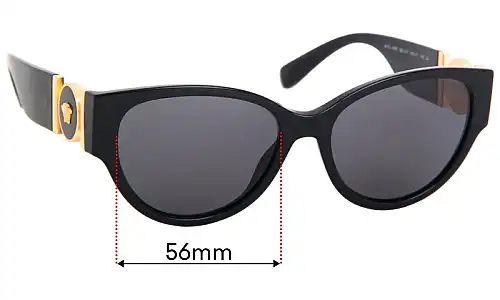 Sunglass Fix Replacement Lenses for Versace MOD 4368 - 56mm Wide Versace MOD 4368 Replacement Lenses 56mm wide