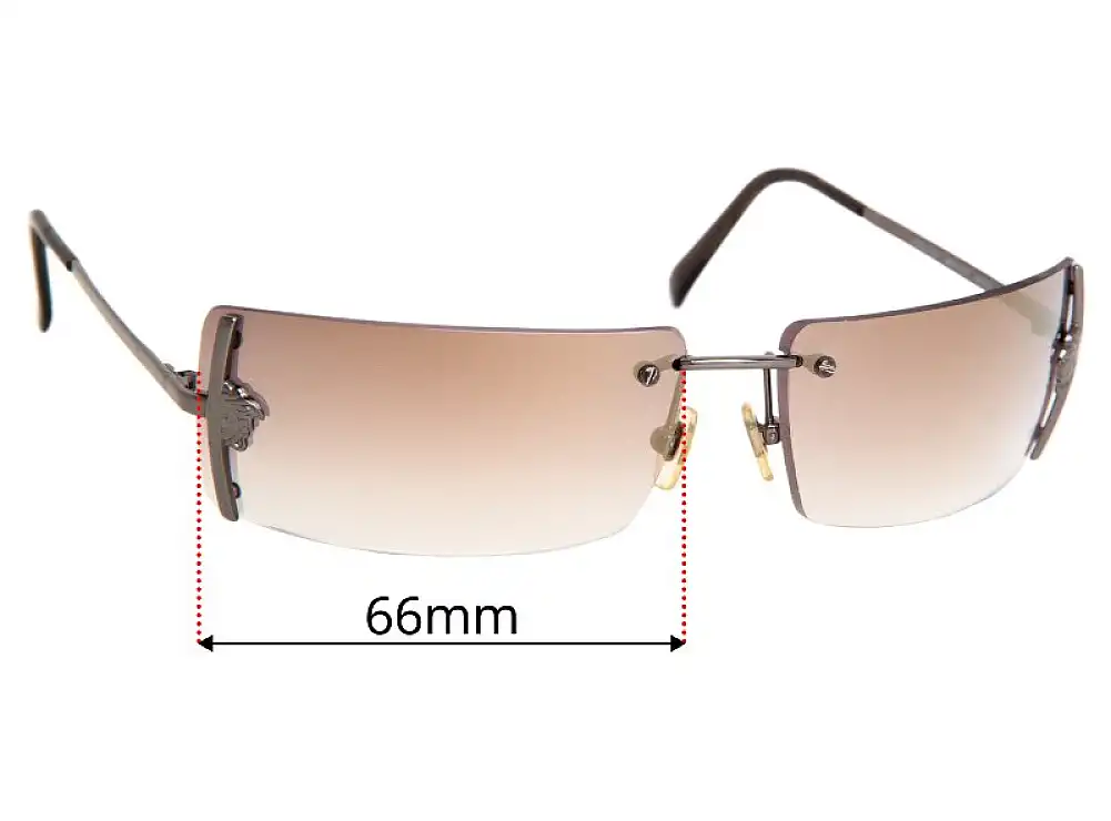 Sunglass Fix Replacement Lenses for Versace MOD N29 - 66mm Wide Sunglass Fix Replacement Lenses for Versace MOD N29 - 66mm Wide
