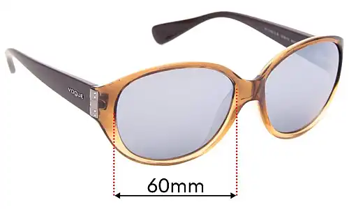 Sunglass Fix Replacement Lenses for Vogue VO2760-SB - 60mm Wide Vogue VO2760-SB Replacement Lenses 60mm wide