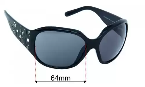 Sunglass Fix Replacement Lenses for Versace MOD 4094-B - 64mm Wide Versace MOD 4094-B Replacement Lenses 64mm wide
